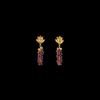 Golden Vine Jewelry Set featuring 21 karat gold earrings with intricate grapevine motifs, symbolizing luxury and abundance.